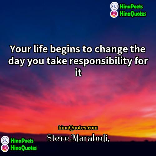 Steve Maraboli Quotes | Your life begins to change the day
